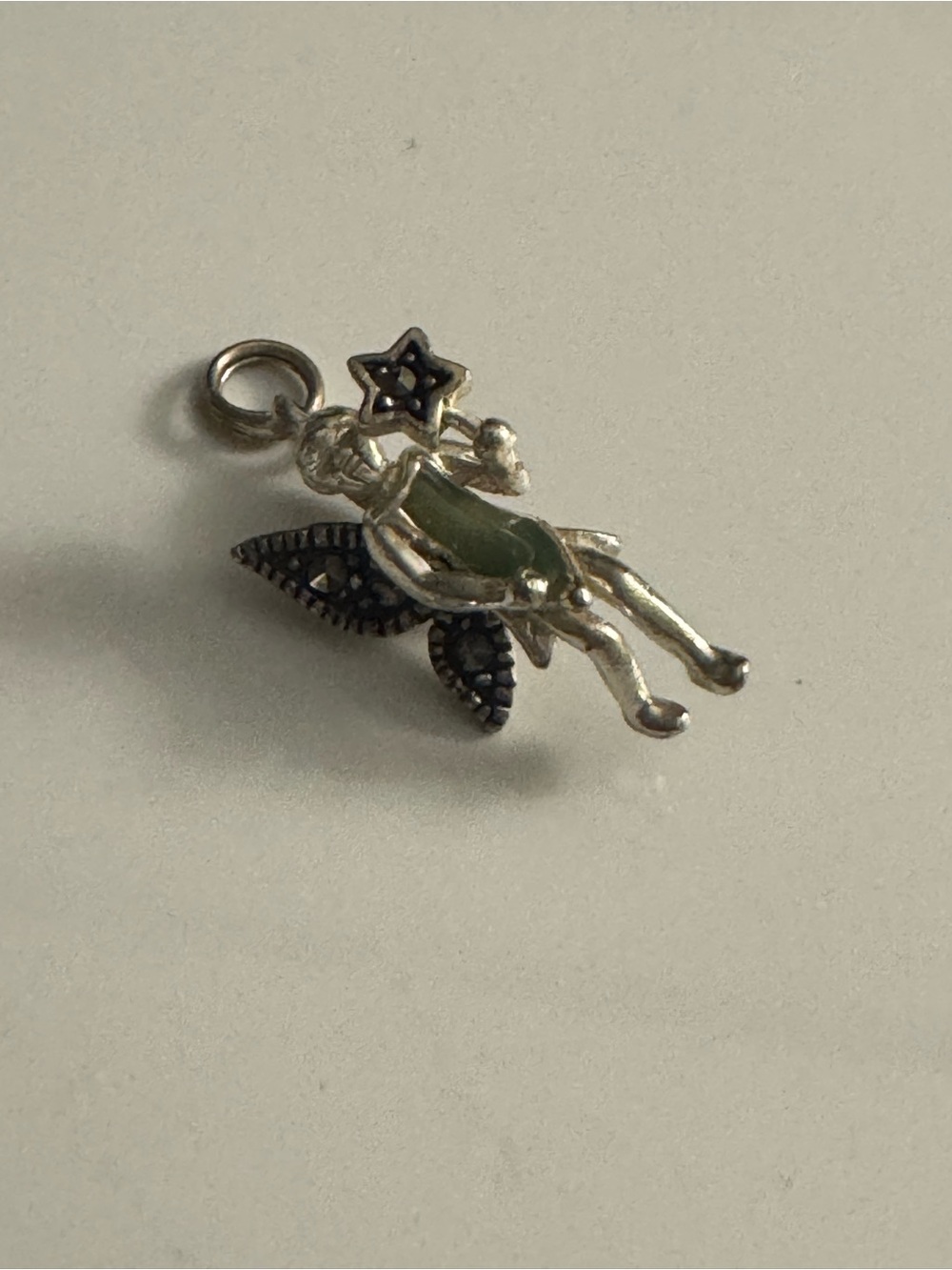 Tinkerbell Fairy Marcasite Charm 925
